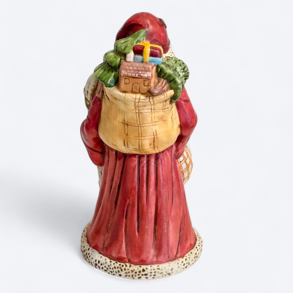 VTG 80s Santa Music Box 'Coming to Town' Ceramic Figurine Silvestri with Box - Picture 5 of 9